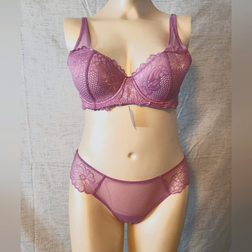 Lace Balconette bra and panty set NWT